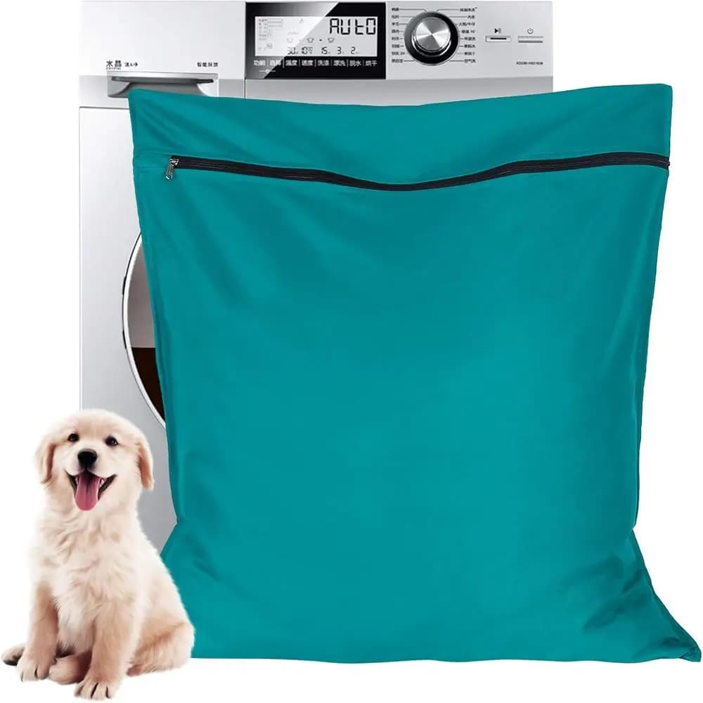 Pet Laundry Bag Stops Pet Hair Blocking Washing Machine, Big Size Ideal for Dog Cat Guinea, Hair Remover Safely, 25.8 x 27.8 Inc