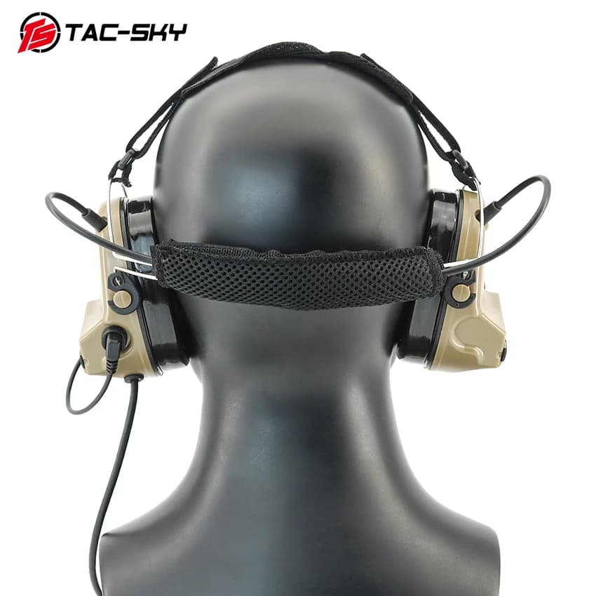 TAC-SKY Cuffie tattiche COMTA II con cancellazione del rumore Protezione dell'udito Cuffie walkie-talkie e tattiche U94 Ptt per softair