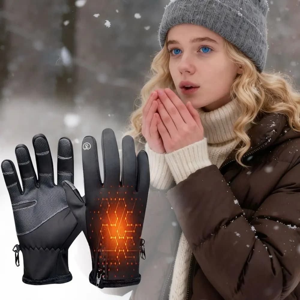 Driving Gloves 1 Level 3 Level USB Electric Heated Gloves Solid Color Warm Winter Heated Gloves Simple Soft PU Gloves Student