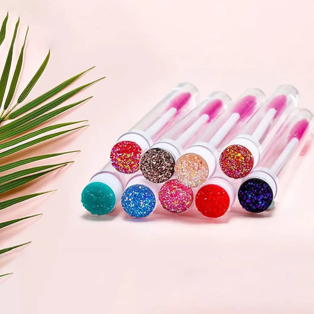 20 eyelash brush tubes, light plastic mascara tubes, portable travel makeup tools, eyelash clasp for professionals