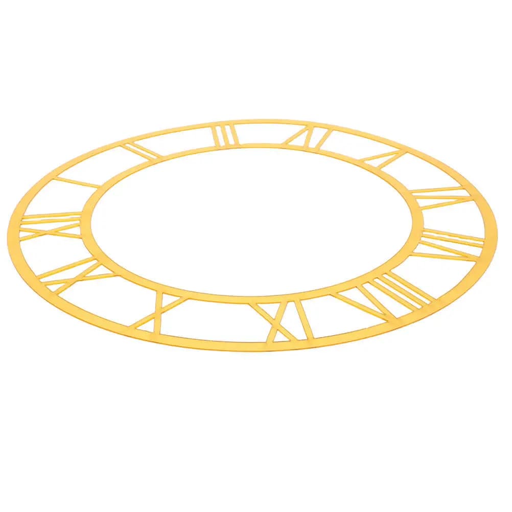 Clock from Round Wall to Mirror with Roman Numerals, Acrylic Wall decal, Easy to Install, Space for Stay and Hotel