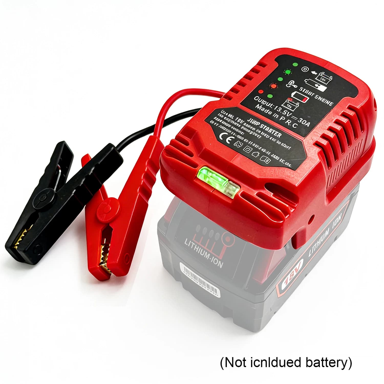 Adattatore per Cavi di Avviamento per Milwaukee 18V, Cavi Booster per Auto, Strumento di Emergenza per Avviamento Potente Senza batteria