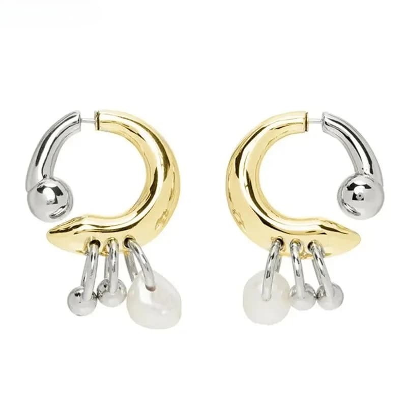 INS Fashion Women's Earrings Jewelry Accessories Gift Fashionable Pearl Pendant Earrings That Can Be Detached Before and After Wearing