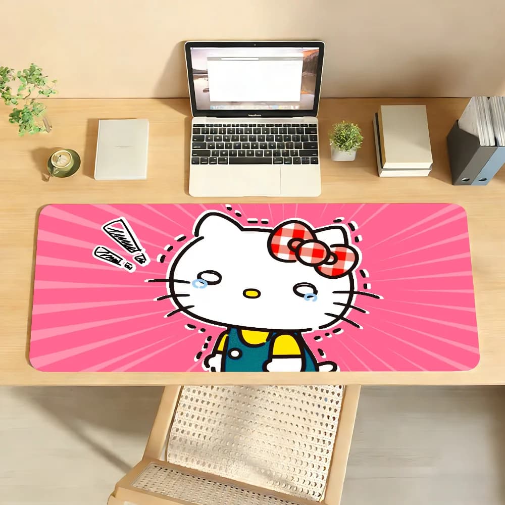 Tappetino per Mouse Cartoon H-Hello K-Kitty, Antiscivolo in Gomma per Computer e Laptop, Decorazione per Scrivania per Giocatori