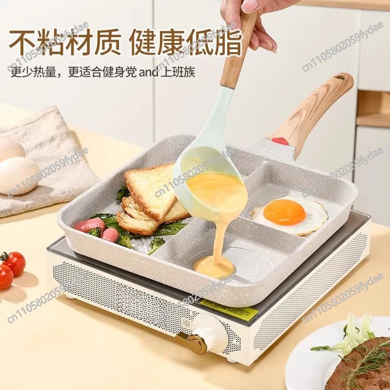 Padella Multifunzione 3-in-1 per Uso Domestico Antiaderente per Bistecche, Uova e Pancake Pressa per Hamburger per Colazioni a Basso Contenuto di Grassi