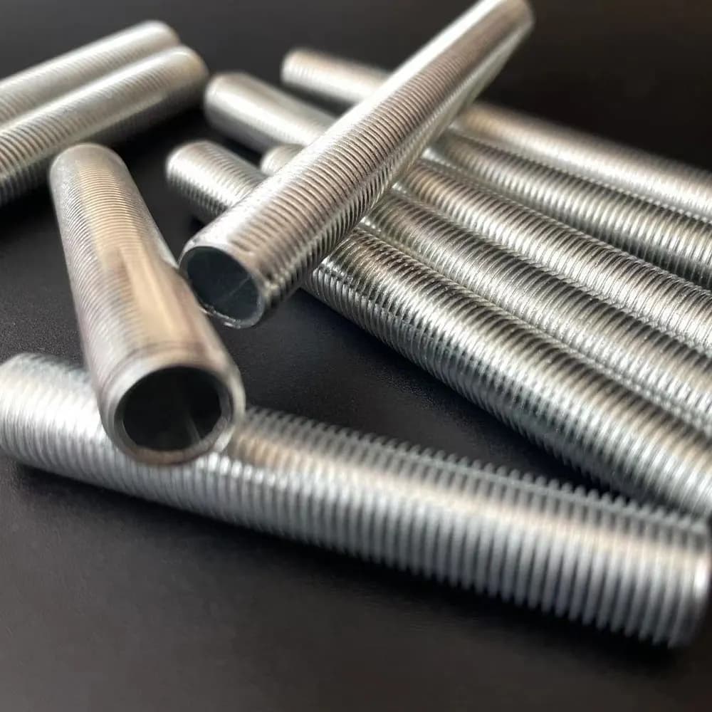 2PCS/Lot Hollow Tube M10 Long Screw Hollow Iron Tube Lamp Holder Threaded Rod Fixing Metal Lighting Accessories Threaded Tube