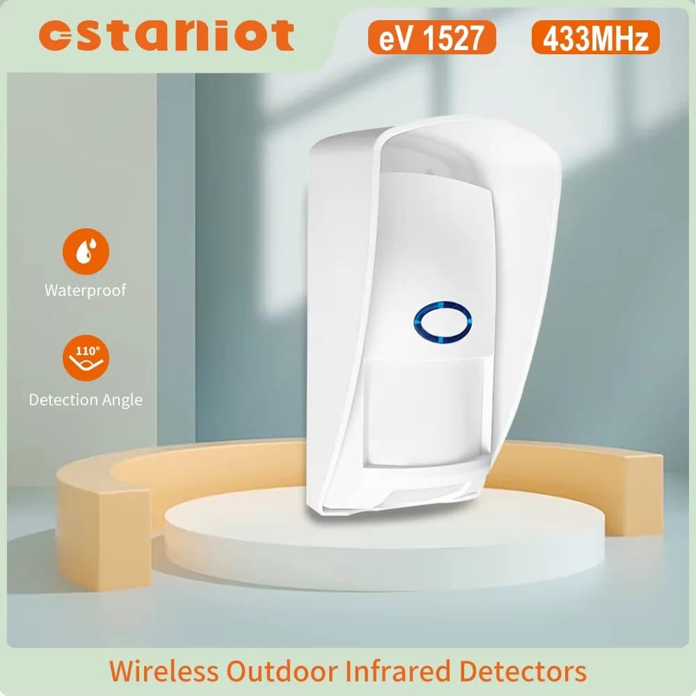 Staniot 433Mhz Mini rilevatore di movimento PIR esterno Smart Home Sensore di allarme antifurto per la sicurezza del corpo umano a infrarossi 110 ° con a prova di animali domestici