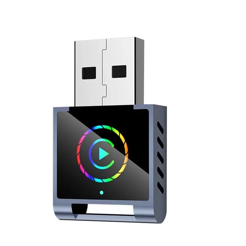Ingenious-Smart AI Box 2IN1 Wireless Carplay Android Carplay Adapter RGB BT + WIFI USB Dongle Plug Play Convert Wireless