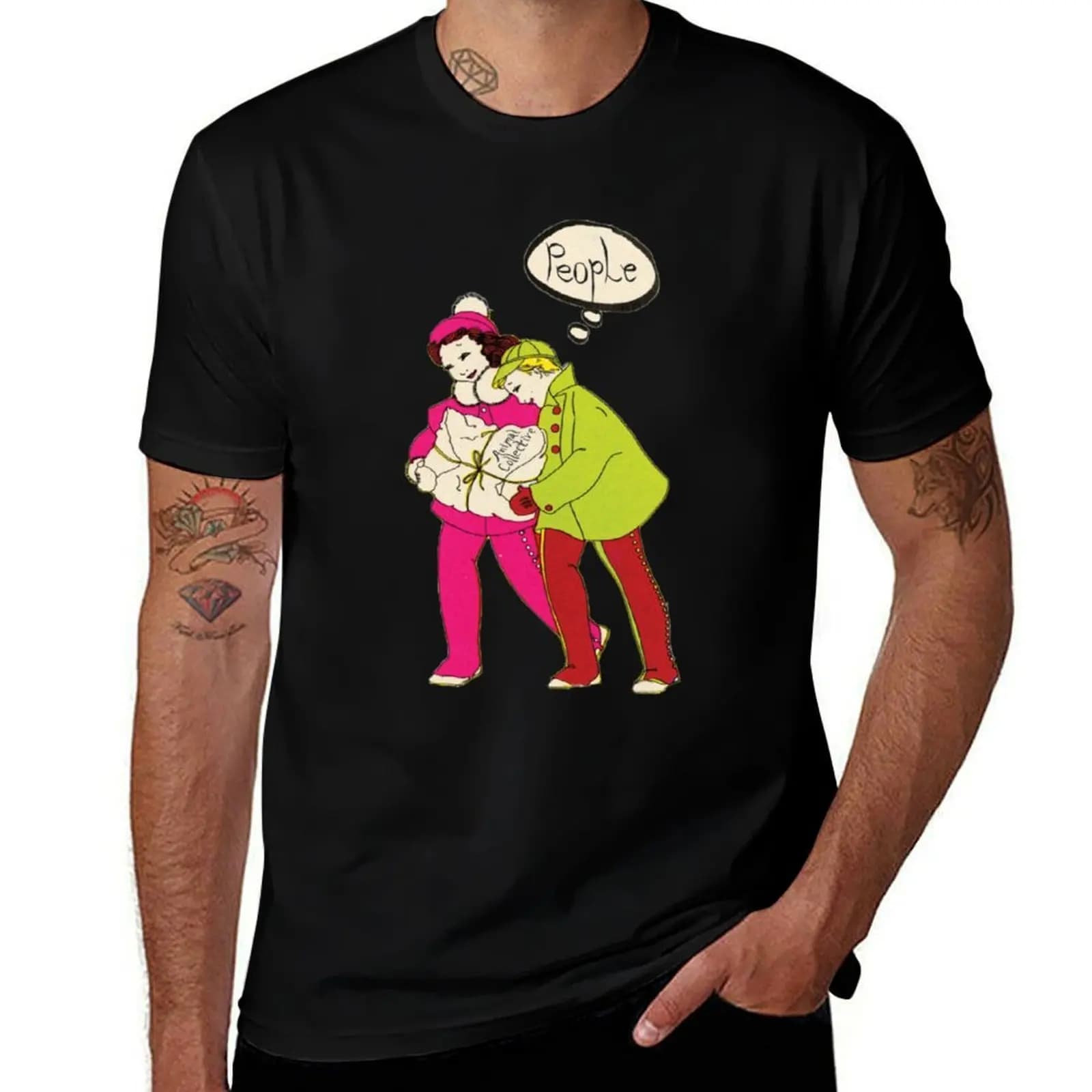 Animal Collective People T-Shirt Everyday Wear Basic Short Sleeve Top T-Shirt