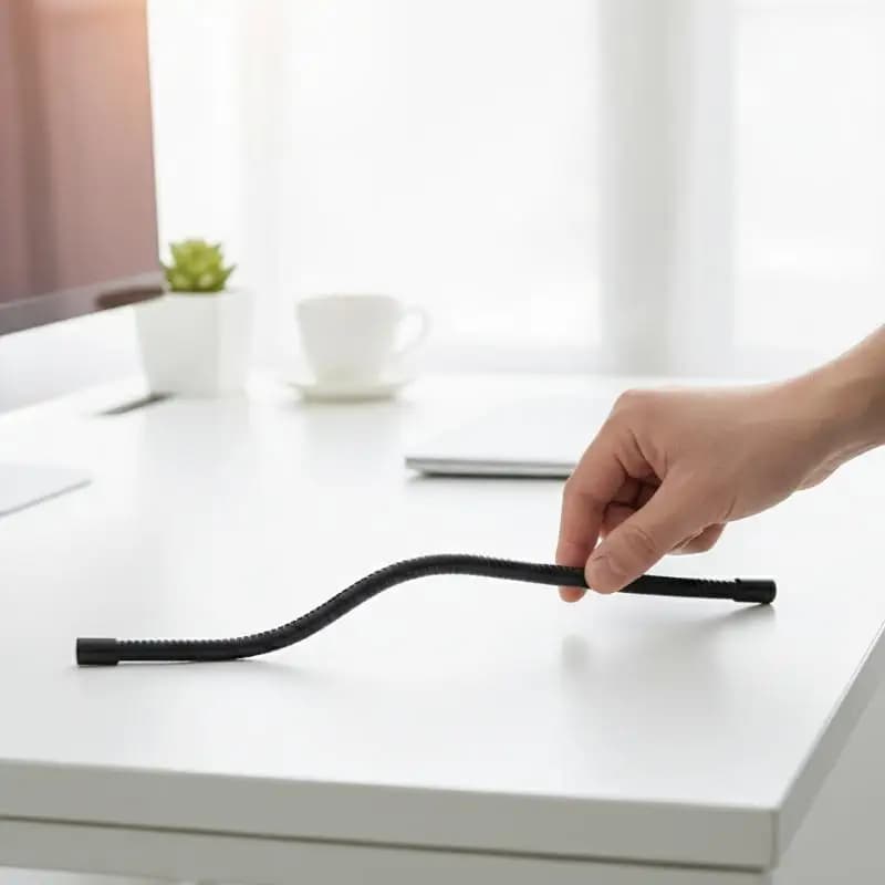 Monopiede flessibile in metallo con asta tubolare, supporto per selfie stick con viti da 1/4 di pollice, testa a sfera e braccio di estensione per treppiede per fotocamera e telefono