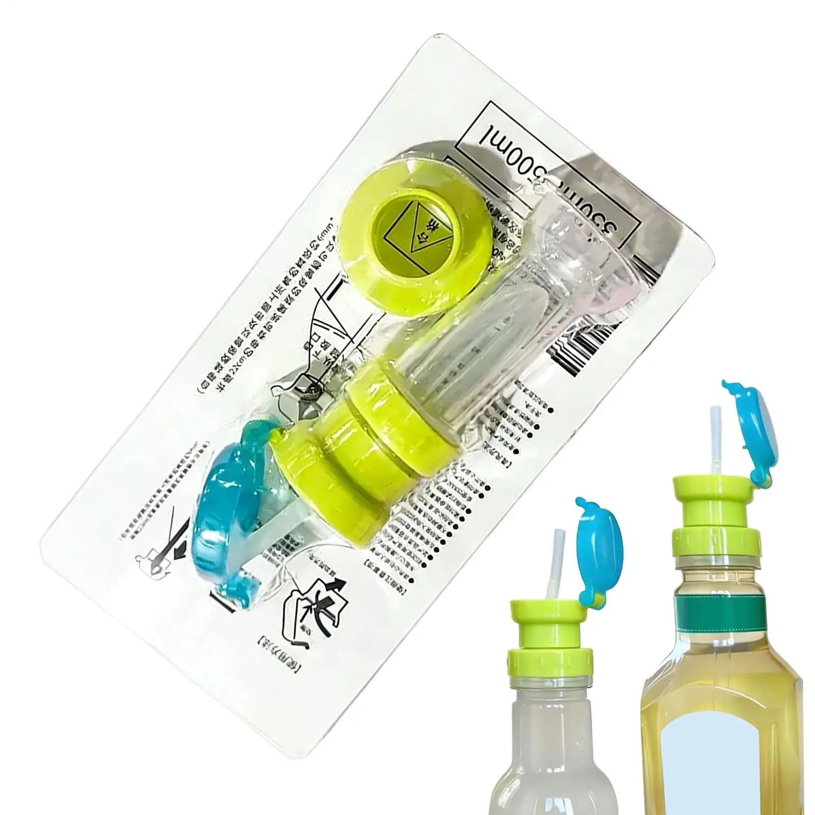 Water Bottle Spout Adapter Leak-Proof Dustproof Lid Kids Water Bottle Spout Conversion Caps with Straw for Outdoor Travel