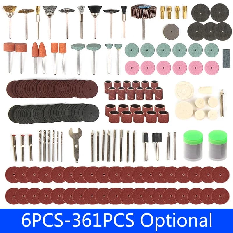 6PCS-361PCS engraving accessories Dremel sanding tools Electric rotating tool for Dremel tips Electric sanding for wood and metal engraving
