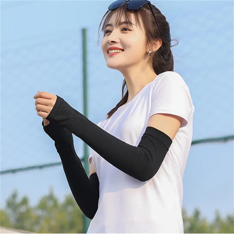 Ice Silk Arm Covers Anti-sunburn Sleeve Cycling Arm Sleeves Outdoor Sports Summer Sunscreen Sleeves For The Sun Cool Cuff