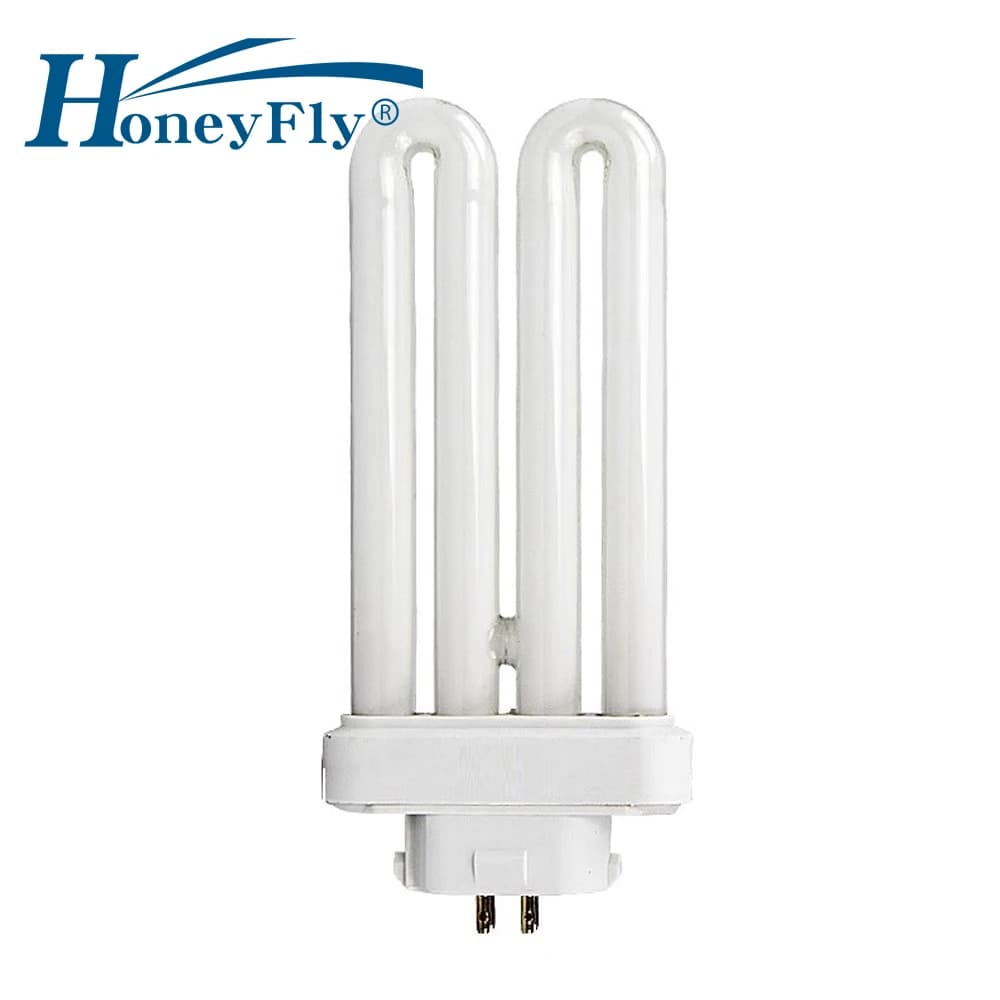 HoneyFly 2U Fluorescent Tube Bulb 13W 15W 18W Cold White 5500K 126mm/136mm/146mm 4pins Table Lamp Glass Desk Light