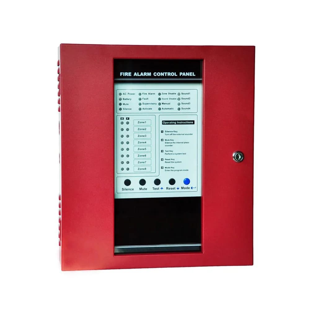 1Set CK1000 Pannello di controllo allarme antincendio 8 zone a filo Allarme di sicurezza domestica Autoprotezione Supporto difesa Rilevatore di gas di fumo