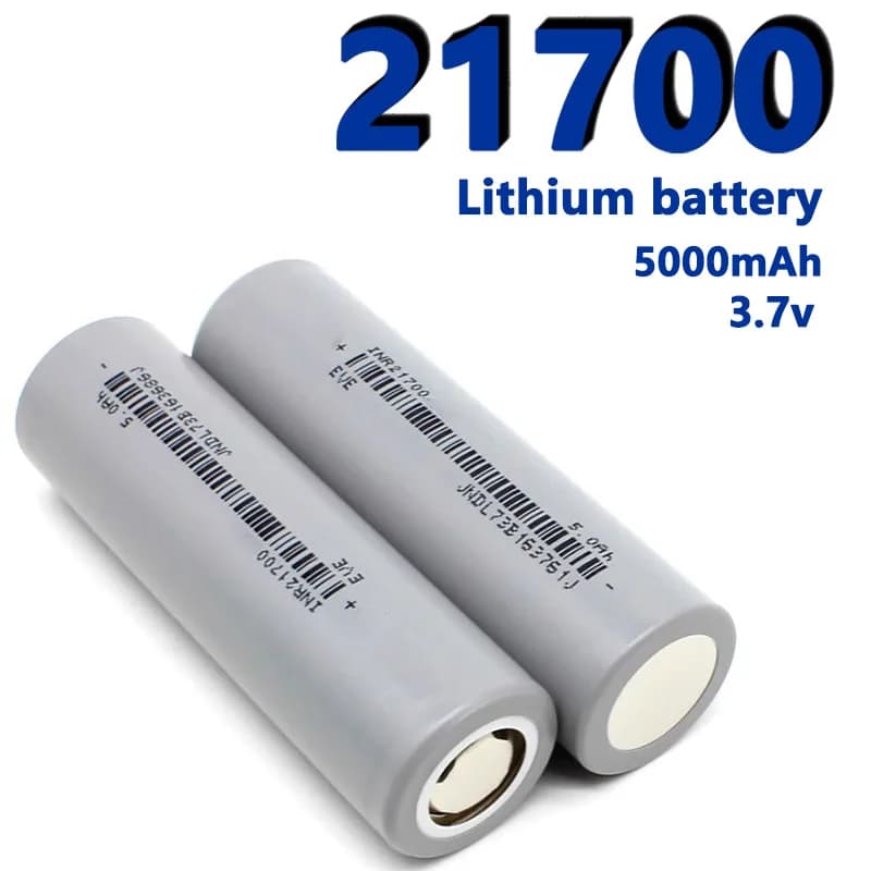 1~10 lithium-ion rechargeable batteries type QT 21700 5000 mAh 3,7 V suitable for electric torches, front lamps and portable power banks