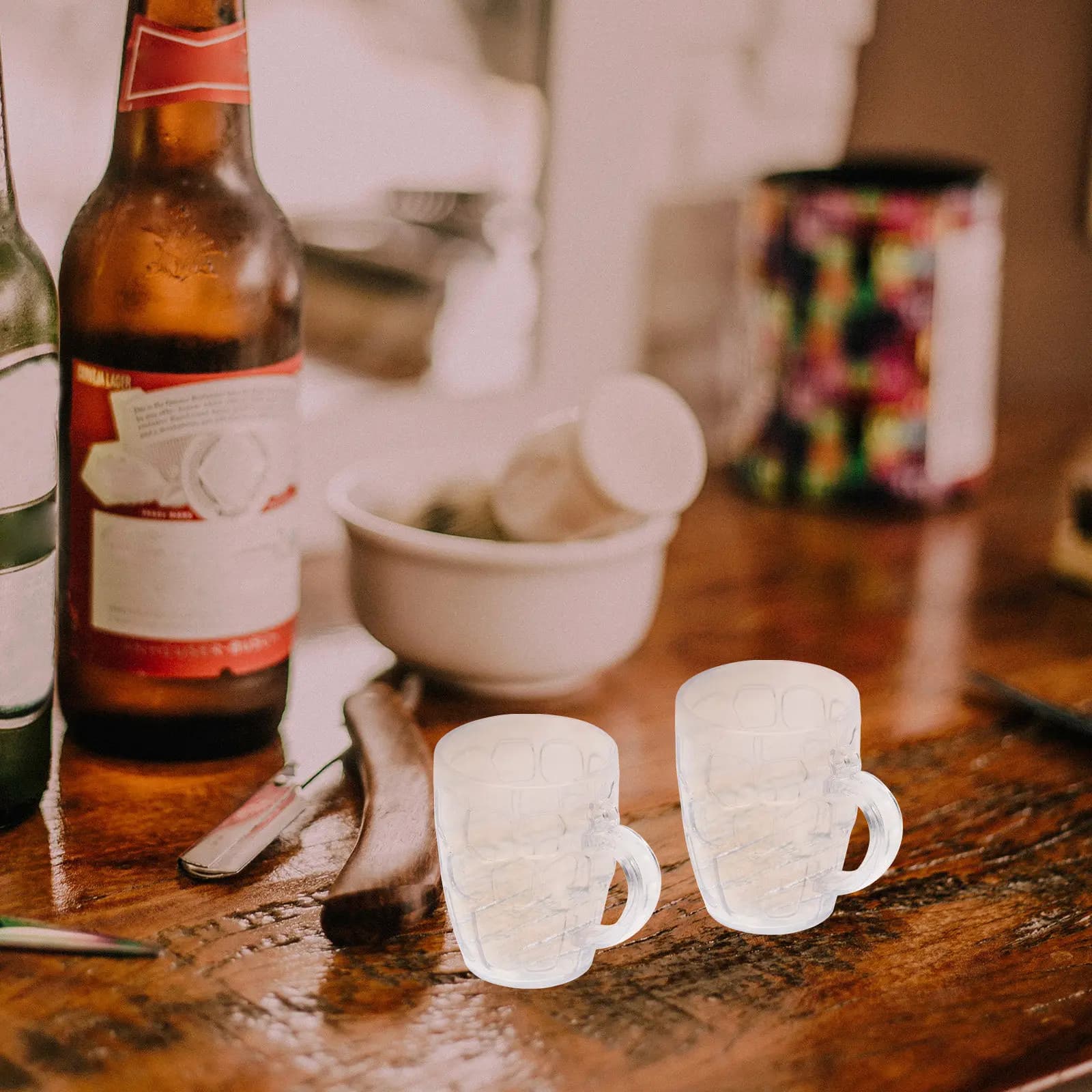 24 Mini Boccali da Birra Realistici per Decorazioni Micro Paesaggistiche, Accessori Mini per Fai da Te, Oggetti di Scena, Boccali da Birra in Miniatura