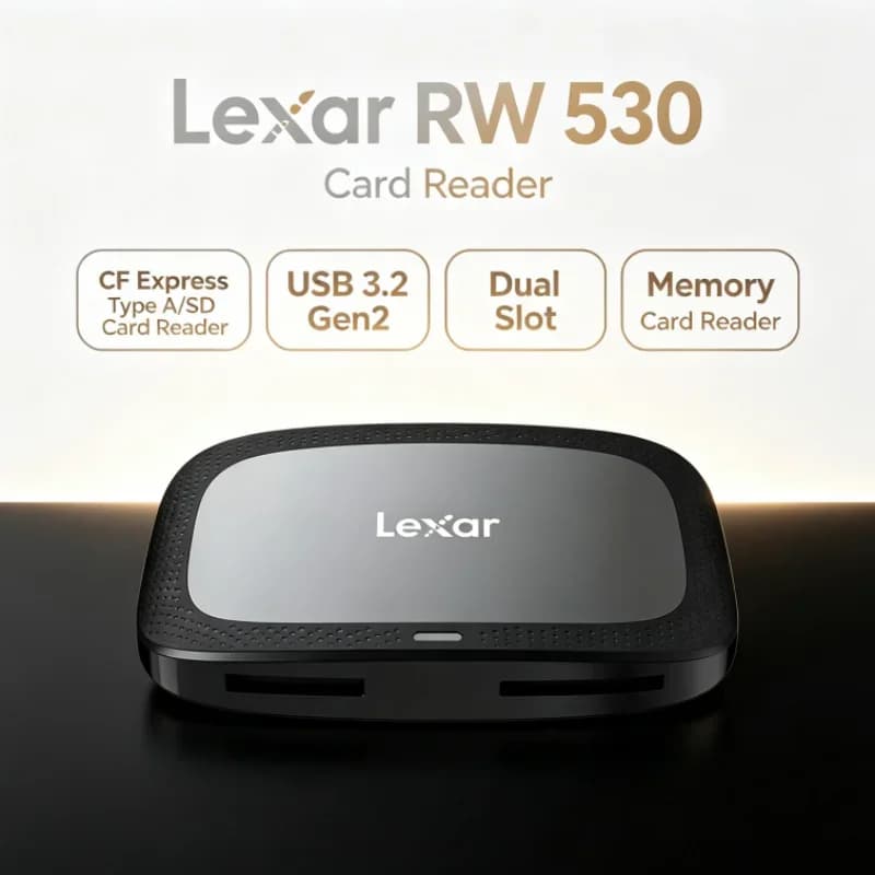Lexar CFexpress Type A / SD Memory Card Reader SD Card Reader USB 3.2 Gen2 RW530 CFA Max 900MB/s Dual Slot