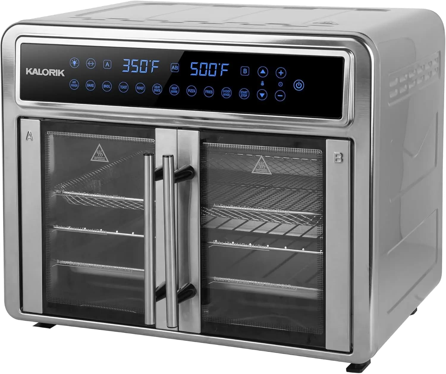 26-Quart Air Fryer Oven with Digital Controls, Easy-View Door, and 14 Presets - Converts to Dual 13-Quart Air Fryers, 1700W, Sta