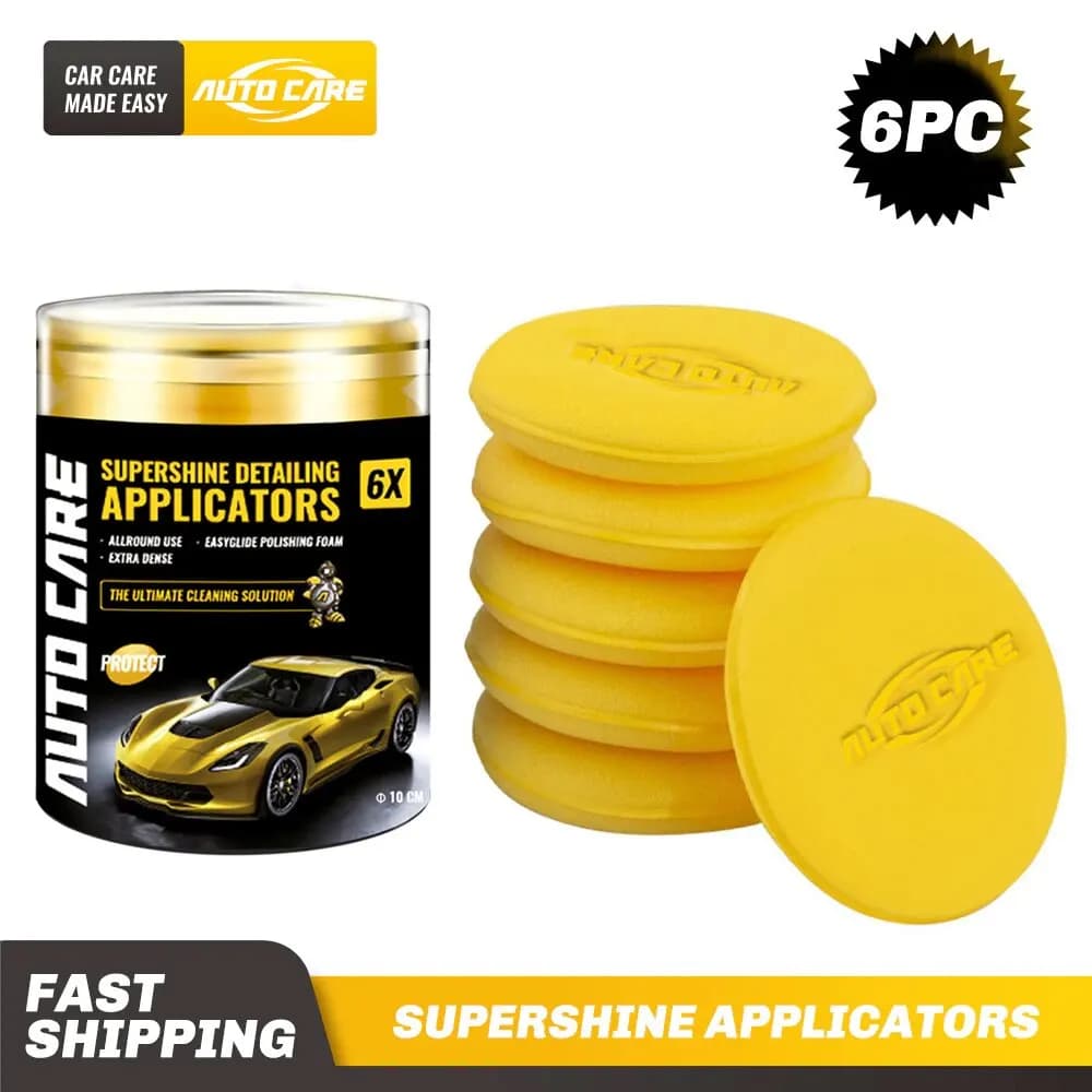 6 pz/lotto tampone tampone per lucidatura auto Set strumenti di lavaggio applicatore di cera per auto spugna per applicare e rimuovere tampone per lucidatura a cera puridora