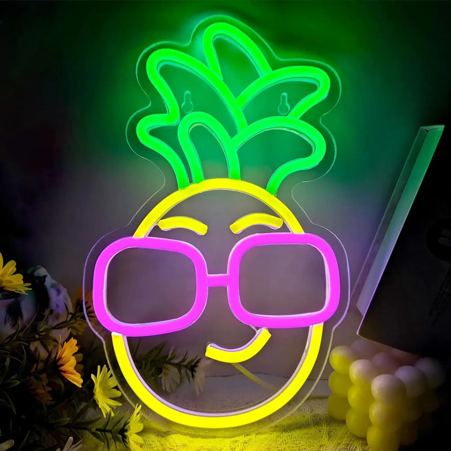 Insegne al Neon all'ananas per la decorazione della parete di casa luci al Neon Decorative per la casa, insegne al Neon a Led con ananas Cool regali per bambini