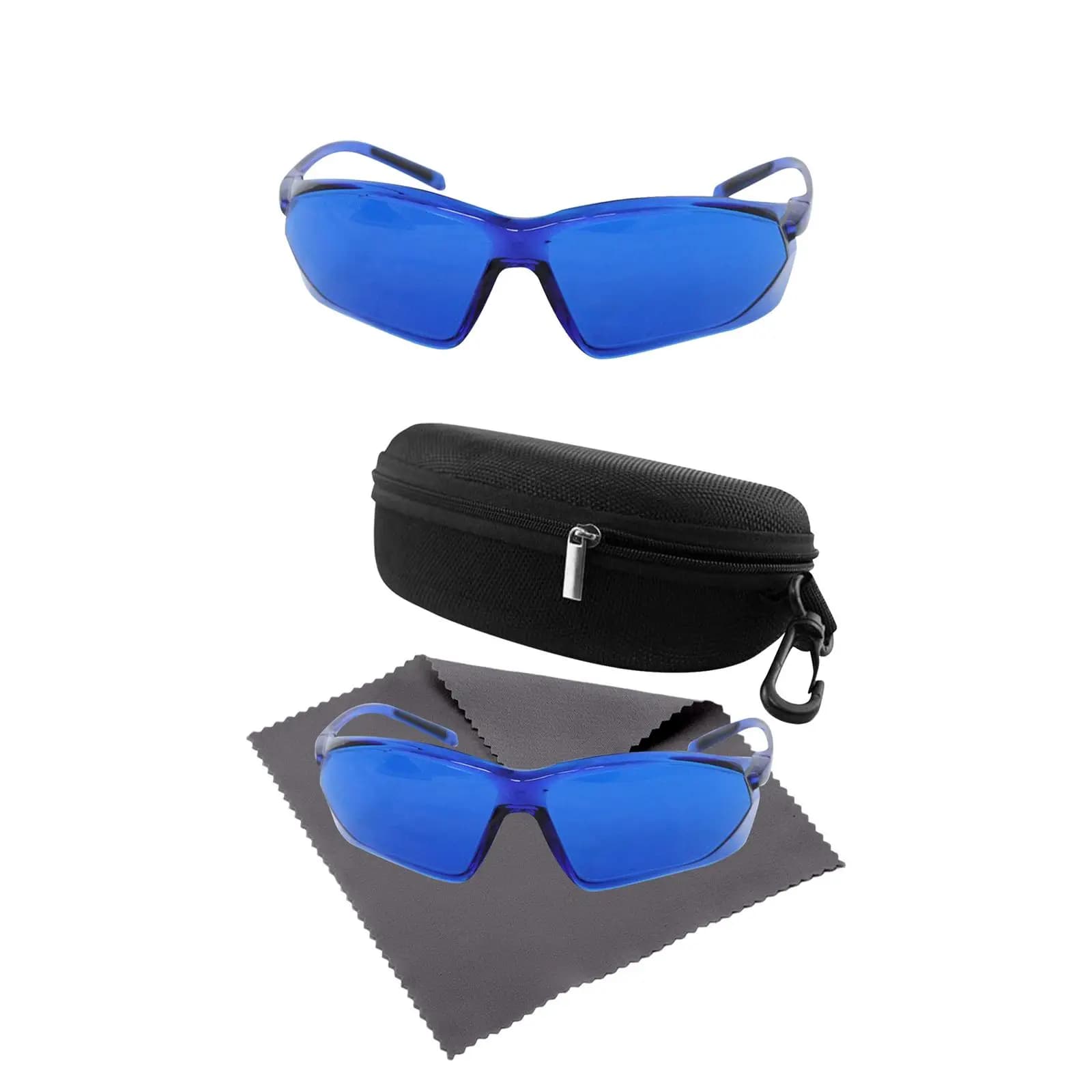 Occhiali durevoli per la ricerca di palline da golf Occhiali di protezione per gli occhi unisex blu Occhiali da vista per la corsa Regalo da uomo Ampio campo all'aperto