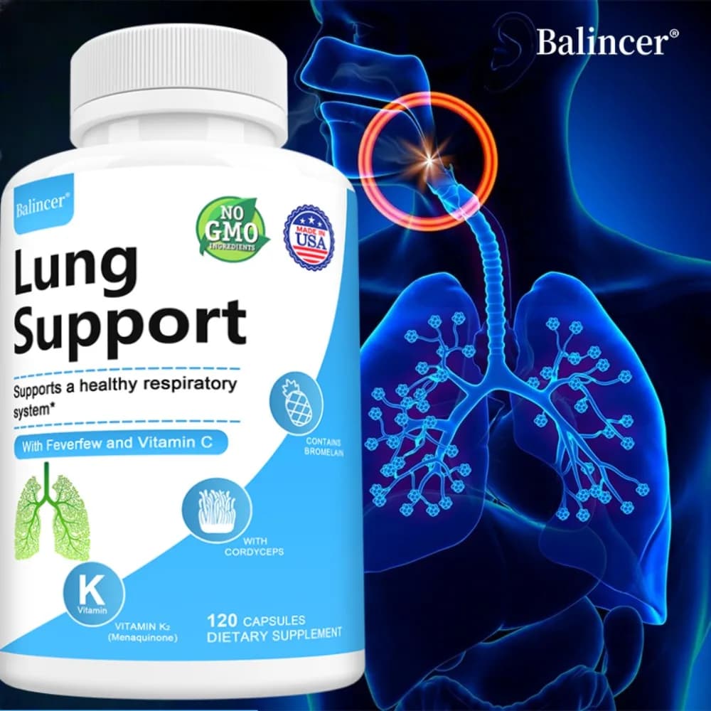 Integratori Alimentari per il Supporto Polmonare, Formula Erboristica per la Salute Respiratoria e la Pulizia dei Polmoni, Supplemento per il Sistema Bronchiale