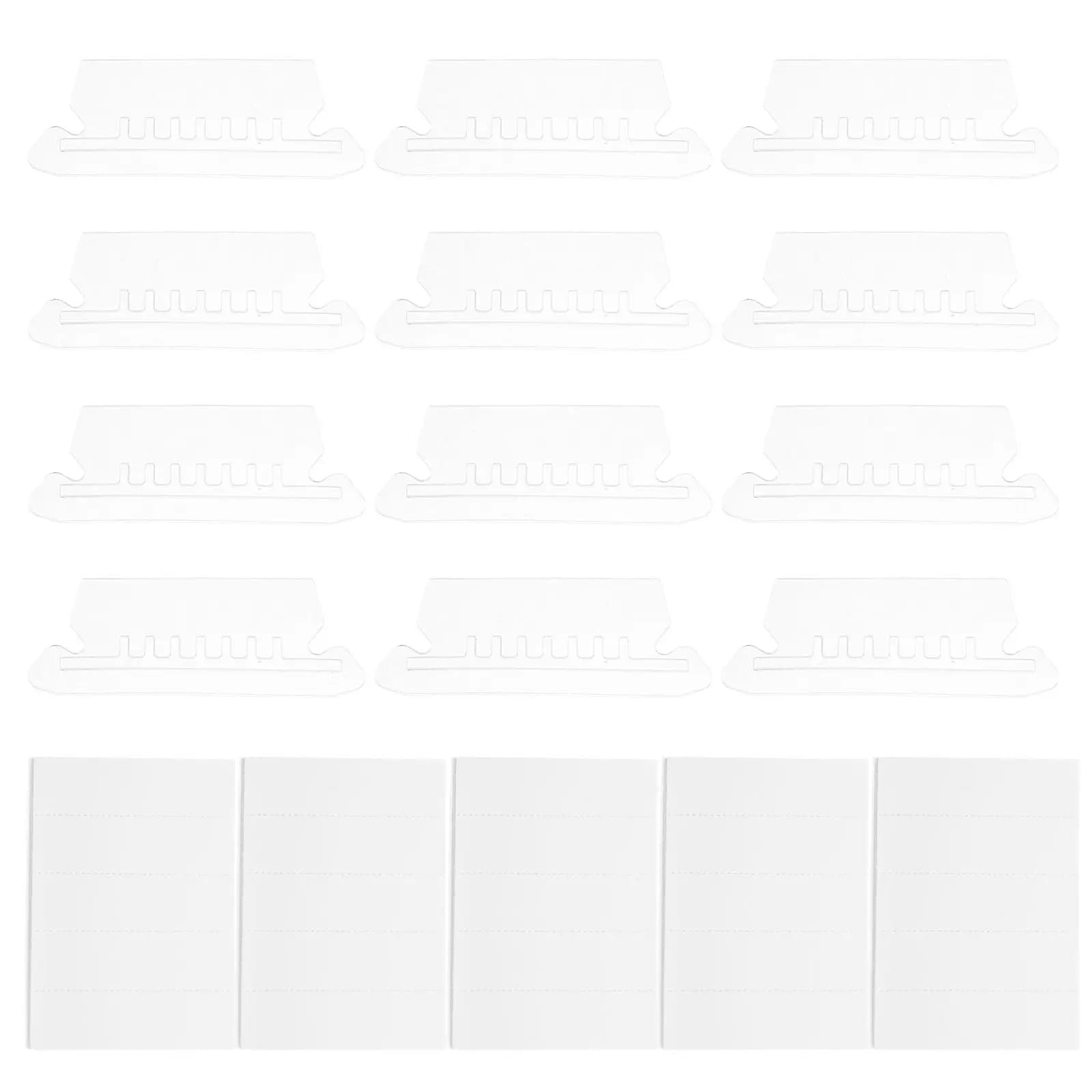 50 Pezzi Linguette Indice Trasparenti in Plastica Inseribili per Cartelle Appendibili Formato Lettera, Linguette Trasparenti con Etichette Vuote per Ufficio