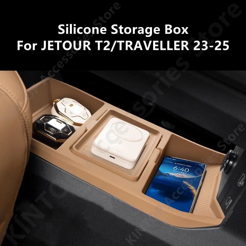 For JETOUR T2/TRAVELLER 23-25 Silicone Storage Box, Protection Accessories for Changing Car Interior Decoration Refit