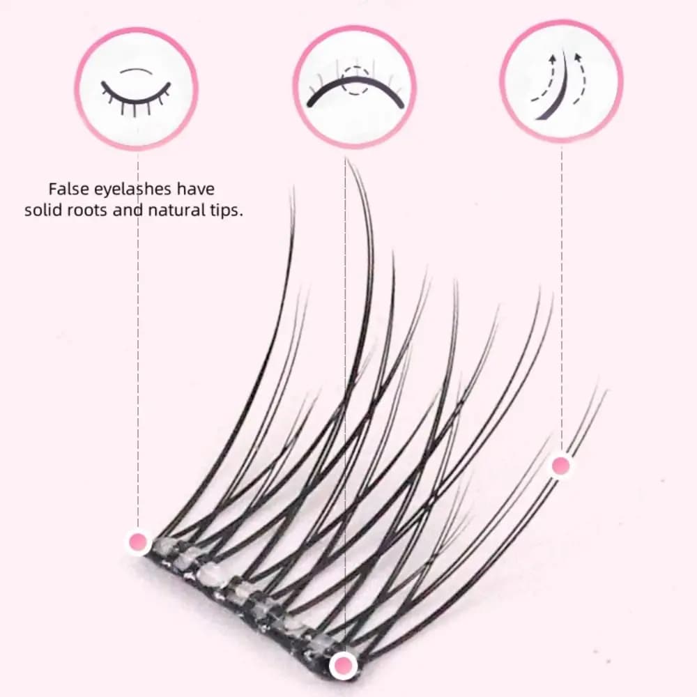 Ciglia finte autoadesive arricciate Soft Comic Eye Cluster Ciglia finte Fai da te Colla a lunga durata Ciglia finte libere Party
