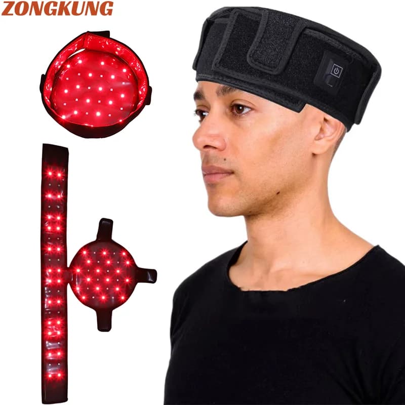 NUOVO Cappello per Terapia a Luce Rossa e Infrarossi da 70 Pezzi per il Trattamento dell'Alopecia Areata Seborroica, Dispositivo per la Crescita dei Capelli
