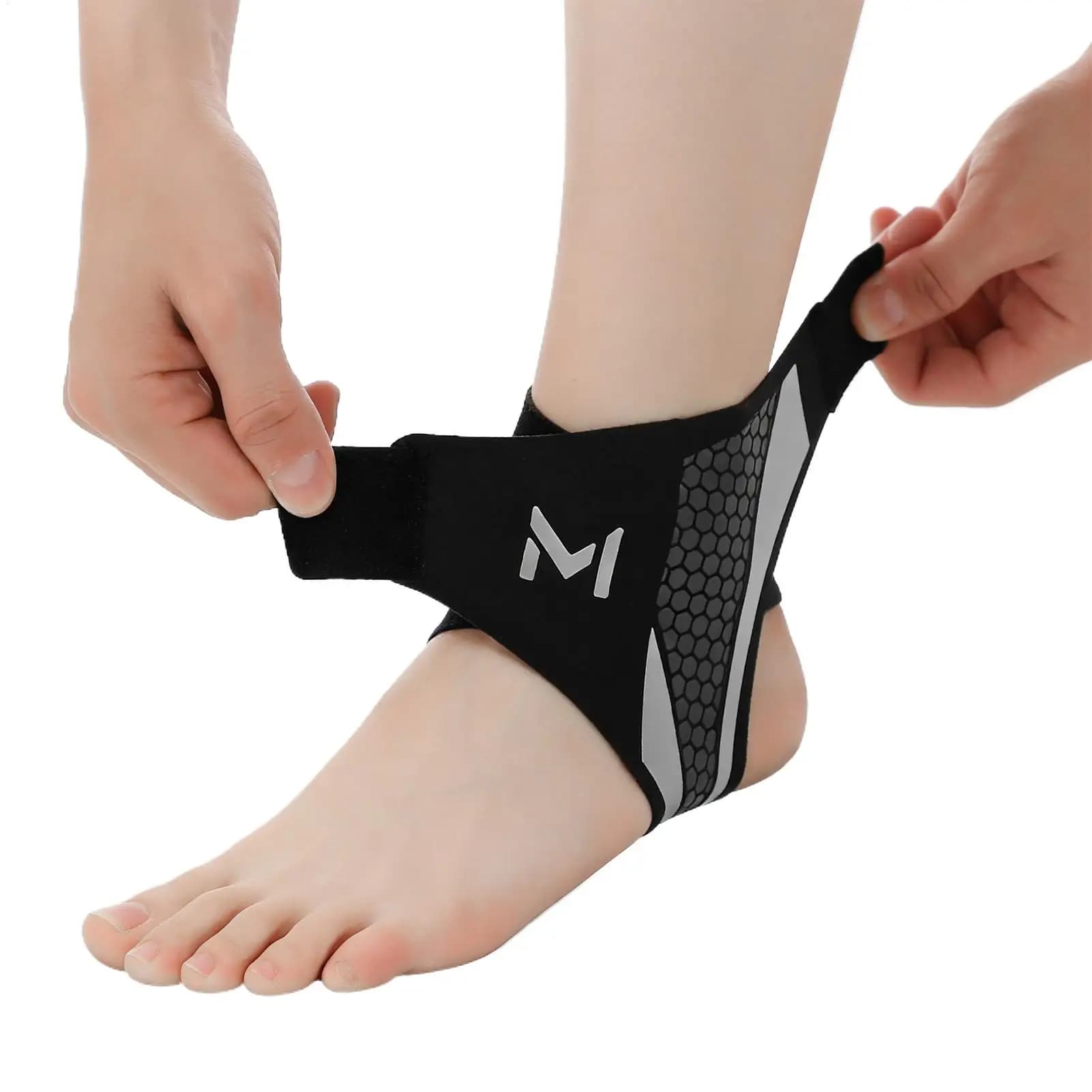 Supporto per Caviglia, Fascia Compressiva per Fascite Plantare, Tutore Notturno per Sollievo dal Dolore al Piede, per Sport, Calcio, Basket