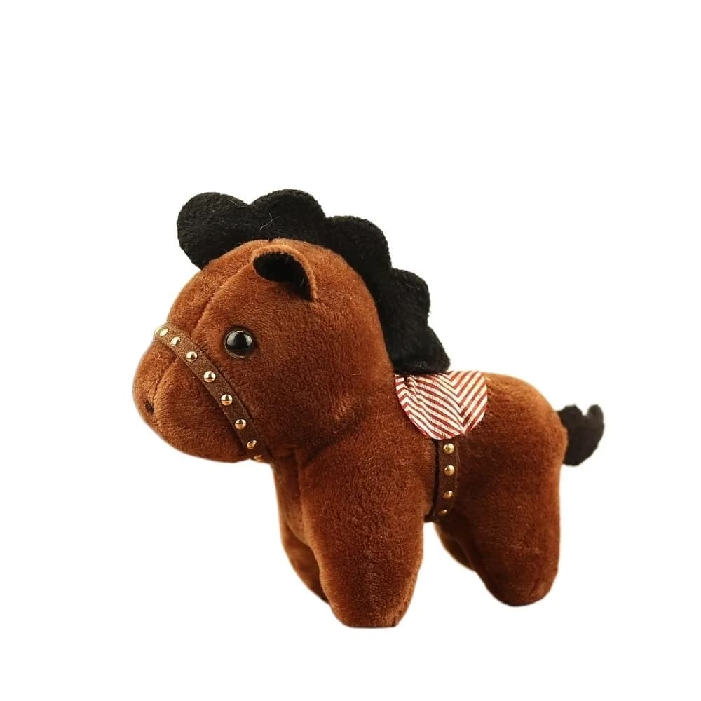 Ciondolo pony cartone animato bambola mascotte stile cinese peluche portachiavi zaino ciondolo soffice zodiaco pony figurine regalo di compleanno