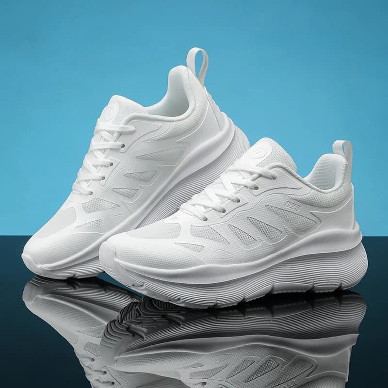 Support Insole Unisex Mesh Sneakers Breathable Mesh Upper Anti Slip Base Outdoor Long Distance Walking Shoes