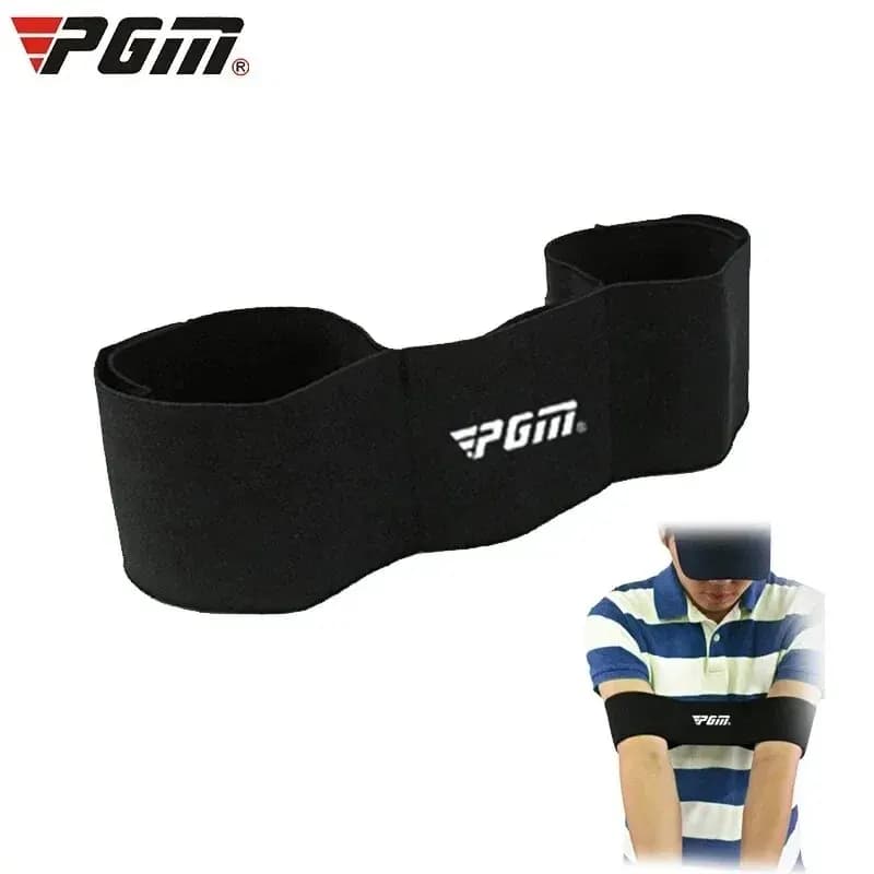 Guida pratica nera PGM per esercizi di swing da golf Ausili per l'allenamento Cintura da braccio per correzione correttiva esterna JZQ005