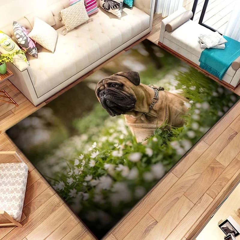 Beautiful carlino dog carpet anti slip zerbino cartoon cute cute floral carpets bedroom carpets decorative carpets for stairs decorations for the house