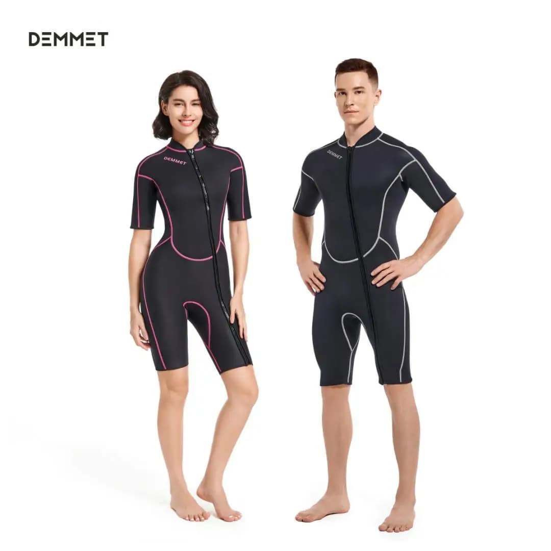 NUOVA Muta in Neoprene Uomo Donna 1.5MM Tenere al caldo Nuoto Muta da sub Costume da bagno Manica corta Triathlon Diver Surf Snorkeling