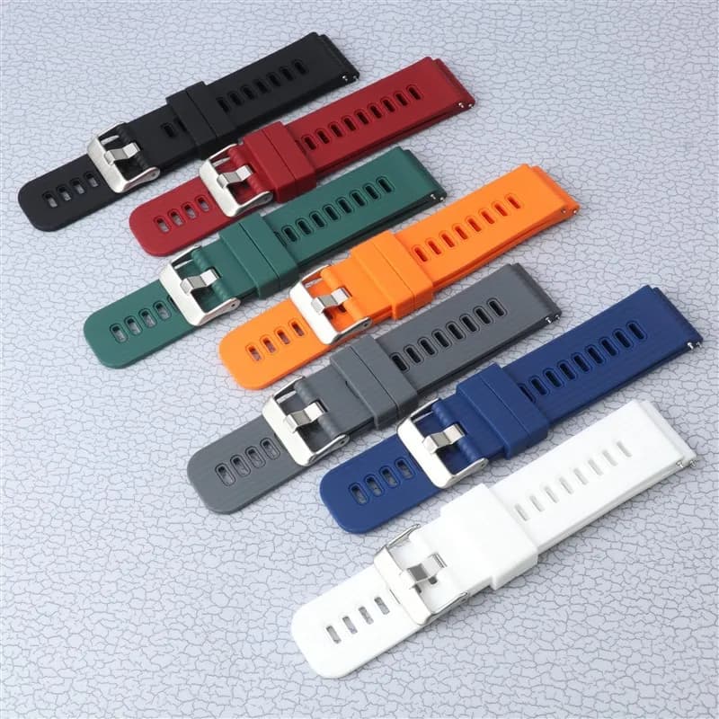 22mm Quick Release Soft Silicone Watch Strap Replacement for Universal Waterproof Rubber Watch Band Bracelet Accessories