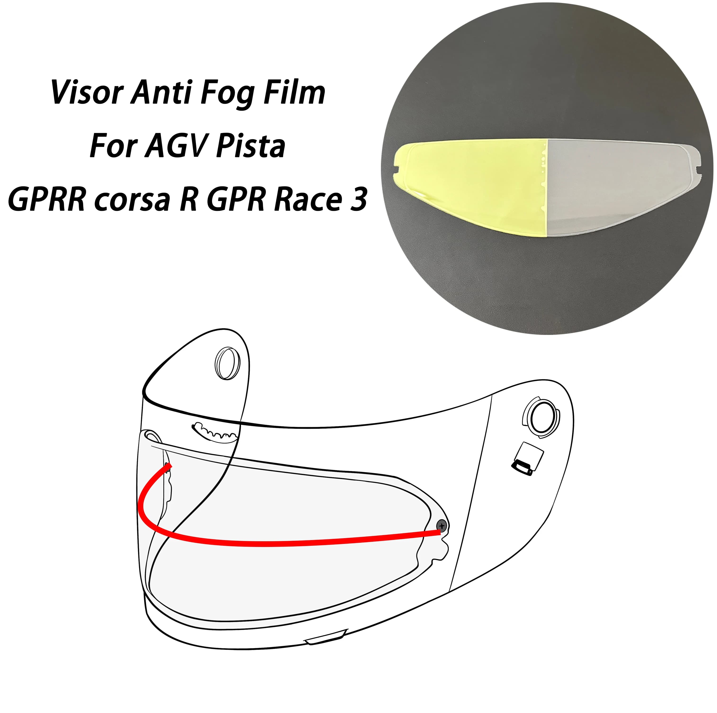 Visor Anti Fog Film Fit for AGV Pista GPRR corsa R GPR Race3 Helmet Face Shield Anti Fog Motorcycle Protected Helmet Accessories