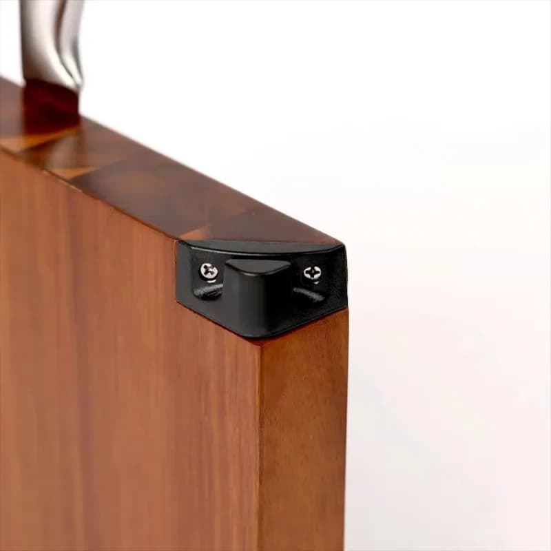 Organizzatore da cucina in legno di acacia, robusto, antimagnetico, con affilacoltelli integrato
