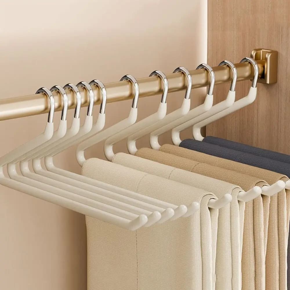 20Pcs Durable Metal Goose Shape Pants Hanger Seamless Anti Slip Pants Rack Space Saving Clothes Drying Rack Skirts