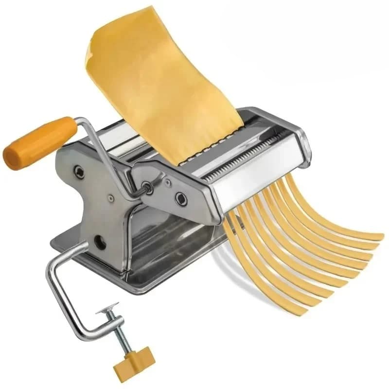 Macchina per Pasta Manuale con Rullo e Tagliapasta per Fare Spaghetti e Pasta Fresca in Casa