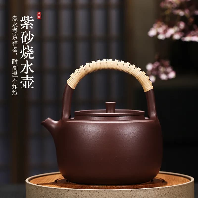 Wholesale Electric Ceramic Tea Yixing Handmade Original Mineral Purple Clay Health-Preserving Direct-Fire Water Kettle
