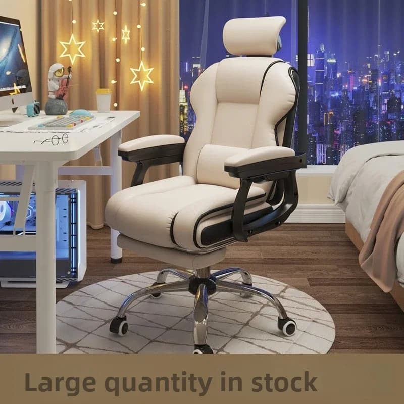 Sedia da Gaming Minimalista per Casa e Ufficio, Sedia Girevole Ergonomica con Schienale Reclinabile e Sollevabile, Comoda per Studio e Lavoro