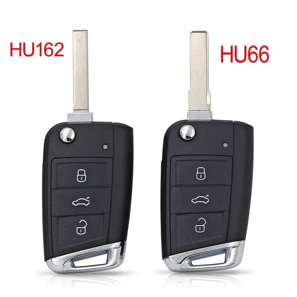 Custodia protettiva di ricambio pieghevole a 3 pulsanti Fob modificata per chiave auto per VW Golf 7 MK7 Skoda Seat HU66/HU162 Blade
