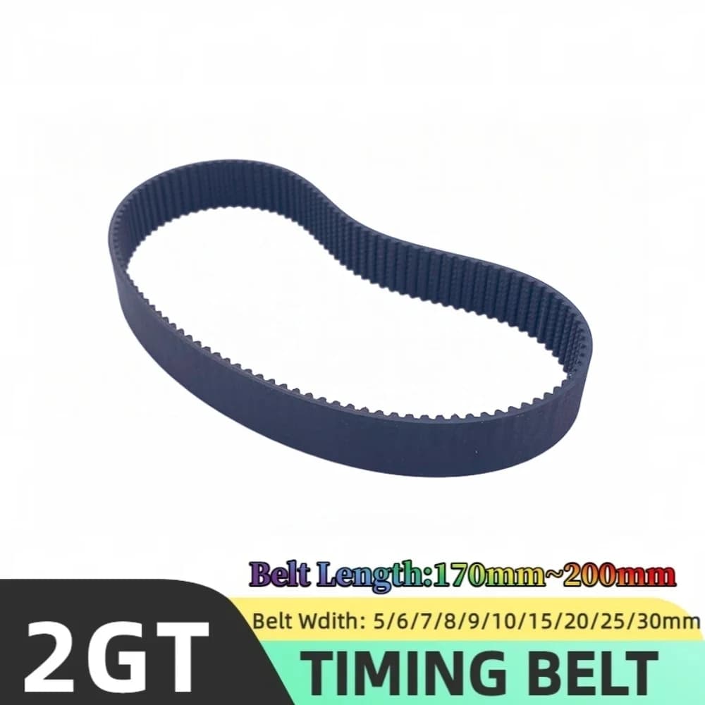 Cinghia di Distribuzione in Gomma 2GT Lunghezza 170 172 174 176 178 180 182 184 186 188 190 192 194 196 198 200mm Cinghia a Circuito Chiuso GT2 per Stampante 3D