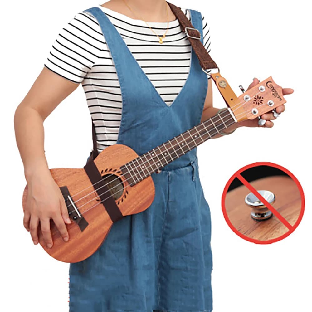 Tracolla per Ukulele, Cinghia per Chitarra Piccola Comoda e Traspirante in Lino e Cotone, Tracolla per Ukulele Larga 4 cm, Lunghezza Regolabile 70-105 cm