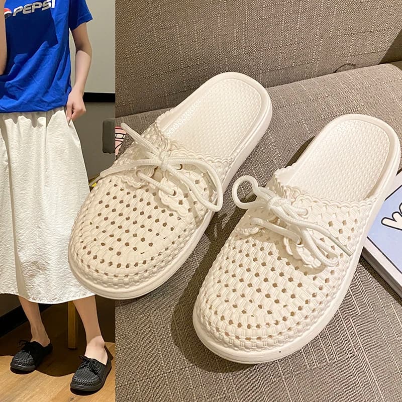 Ciabatte da donna con fondo morbido, copritalpa, per casa, ufficio, moda estiva, da esterno, mezze pantofole, sandali da spiaggia
