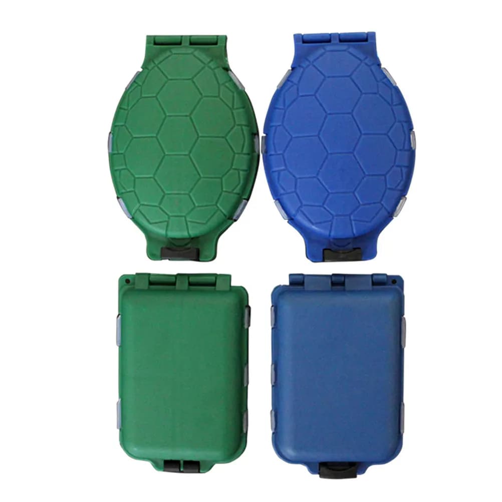 2 Pezzi Scatola Porta Attrezzatura da Pesca in Plastica ABS a Doppio Lato con Coperchio Trasparente per Ami da Esplosione, Organizzatore e Contenitore con Griglia Visibile