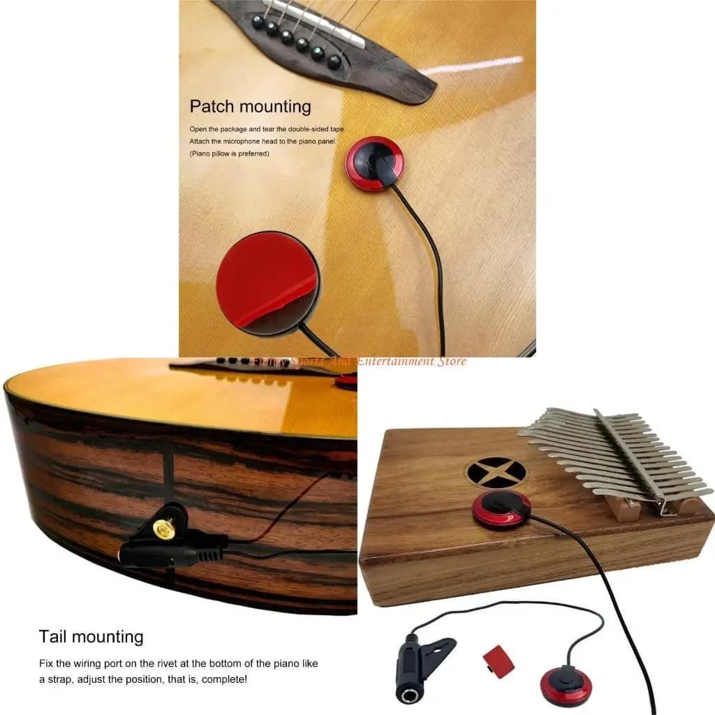 C4DE Adesivo per cavo per chitarra Accessorio per strumenti Pickup per suono per chitarra Pickup per microfono a contatto